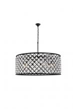  1213G43MB/RC - Madison 10 Light Matte Black Chandelier Clear Royal Cut Crystal