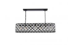  1215G50MB/RC - Madison 7 Light Matte Black Chandelier Clear Royal Cut Crystal