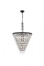  1219D24BK/RC - Nordic 7 Lights Black Chandelier