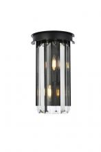  1238W8MB/RC - Sydney 2 Light Matte Black Wall Sconce Clear Royal Cut Crystal