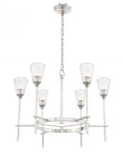  1552D26PN - Soiree 6 Light Polished Nickel Pendant