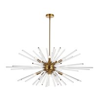  2502D46SG - Sienna 46 Inch Crystal Rod Pendant in Gold