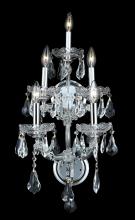  2801W5C/RC - Maria Theresa 5 Light Chrome Wall Sconce Clear Royal Cut Crystal