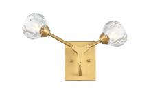  3508W15G - Zayne 2 Light Wall Sconce in Gold