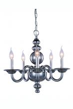  7872D20SS - Champlain 5 Light Siver Shade Chandelier