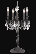  9205TL13DB/RC - Rosalia 5 light Dark Bronze Table Lamp Clear Royal Cut Crystal