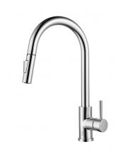  FAK-306PCH - Luca Single Handle Pull Down Sprayer Kitchen Faucet with Touch Sensor in Chrome