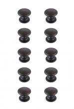  KB2004-ORB-10PK - Kaid 1.2" Diameter Oil-rubbed Bronze Mushroom Knob Multipack (Set of 10)