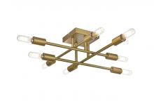 Elegant LD2351SG - Script Ceiling Lamp L19.1"W19.1"H5.1" Satin Gold