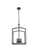  LD7070D15BK - Janet 4 Lights Pendant in Black