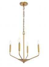  LD8025D18BR - Enzo 4 Light Brass Pendant