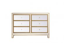  MF72017G - Cabinet 6 Drawers 48in. Wx18in. Din.x32in. H in Gold