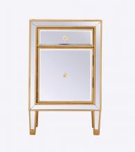  MF72035G - End Table 1 Drawer 18in. Wx13in. Dx29in. H in Gold