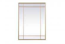  MR3A3040BRA - French Panel Wall Mirror 30x40 Inch in Brass