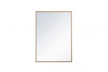  MR572028BRS - Metal Mirror Medicine Cabinet 20 Inchx28 Inch in Brass