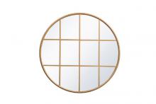  MR633636BR - Metal Windowpane Mirror 36 Inchx36 Inch in Brass