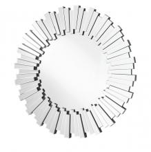  MR9138 - Sparkle 39.5 In. Contemporary Round Mirror in Clear