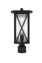 Elegant OD607P16BK - Pole Light W7.5"xD7.5"xH16.3" Lt1/E26/60W Black