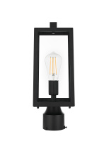 Elegant OD608P15BK - Pole Light W5.8"xD5.3"xH15.3" Lt1/E26/60W Black