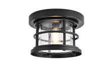 Elegant OD614F8BK - Flush Mount D7.7"xH5.1" Lt1/E26/60W Black