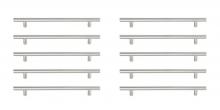  PL400-7-NK-10PK - Quinn 7-9/16" Center to Center Brushed Nickel Bar Pull Multipack (Set of 10)