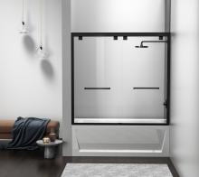  TD333-6060MBK - Semi-frameless Tub Door 60x60 Matte Black