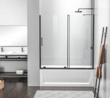  TD444-6060MBK - Frameless Tub Door 60x60 Matte Black