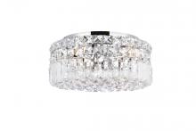  V2030F12C/RC - MaxIme 4 Light Chrome Flush Mount Clear Royal Cut Crystal