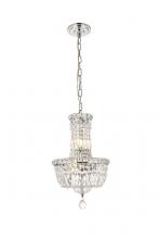  V2528D12C/RC - Tranquil 6 Light Chrome Pendant Clear Royal Cut Crystal