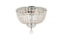  V2528F14C/RC - Tranquil 4 Light Chrome Flush Mount Clear Royal Cut Crystal