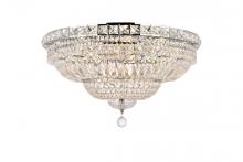  V2528F24C/RC - Tranquil 12 Light Chrome Flush Mount Clear Royal Cut Crystal