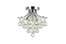  V8000F12C/RC - Toureg 3 Light Chrome Flush Mount Clear Royal Cut Crystal