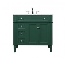  VF12536GN - 36 Inch Single Bathroom Vanity in Green