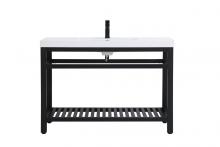  VF14048BK - 48 Inch Single Bathroom Metal Vanity in Black