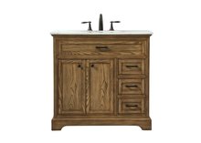  VF15036DW - 36 Inch Single Bathroom Vanity in Driftwood