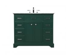  VF15042GN - 42 Inch Single Bathroom Vanity in Green