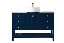  VF16248BL - 48 Inch Vessel Sink Bathroom Vanity in Blue