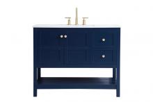  VF16442BL - 42 Inch Single Bathroom Vanity in Blue