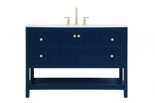  VF16448BL - 48 Inch Single Bathroom Vanity in Blue