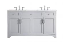  VF17060DGR - 60 Inch Double Bathroom Vanity in Grey