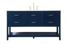  VF19060BL - 60 Inch Single Bathroom Vanity in Blue