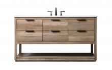  VF19260NT - 60 Inch Single Bathroom Vanity in Natural Oak