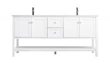  VF22272DWH - 72 Inch Double Bathroom Vanity in White