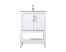  VF26624WH - 24 Inch Single Bathroom Vanity in White