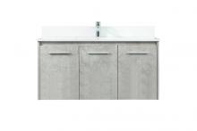  VF44540MCG-BS - 40 Inch Single Bathroom Vanity in Concrete Grey with Backsplash