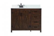  VF90242EX-BS - 42 Inch Single Bathroom Vanity in Expresso with Backsplash