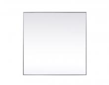  MR44848S - Metal Frame Square Mirror 48 Inch in Silver