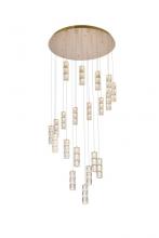  3500D38G - Polaris 38 Inch LED Chandelier in Gold