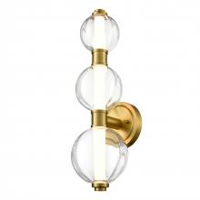  DVP34901BR-PUC - Glimmer Sconce, Brass w/pumpkin glass