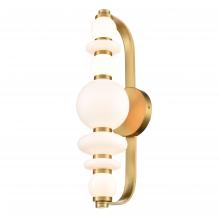  DVP48101BR-TO - Corsair 18" Sconce, Brass w/True Opal Glass